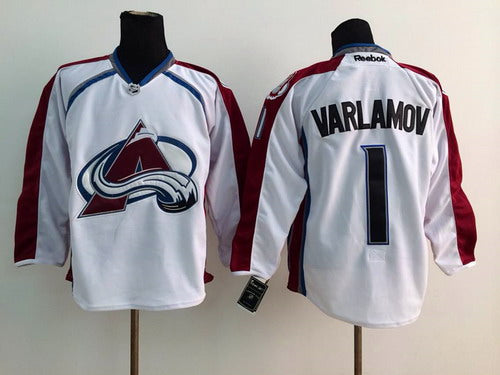 Semyon Varlamov Colorado Avalanche white jersey