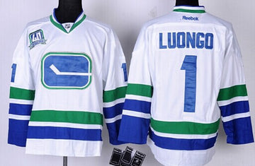 Roberto Luongo Vancouver Canucks white Third jersey