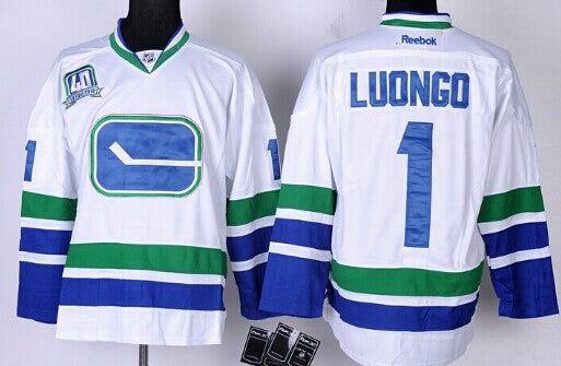 Roberto Luongo Vancouver Canucks white Third jersey