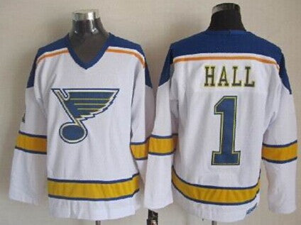Glenn Hall St. Louis Blues white Throwback jersey