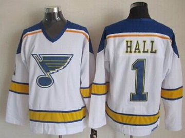 Glenn Hall St. Louis Blues white Throwback jersey