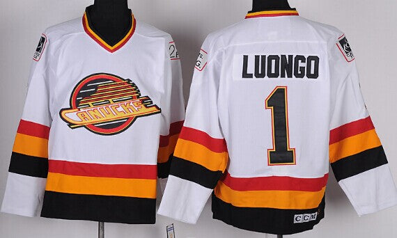 Roberto Luongo Vancouver Canucks white Throwback jersey