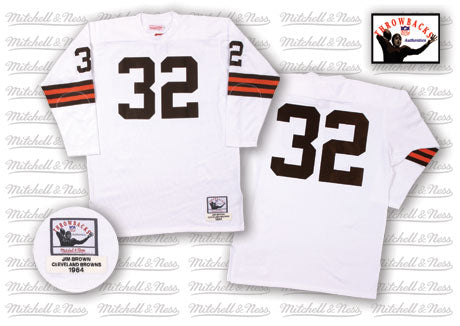 Jim Brown Cleveland Browns white Throwback jersey