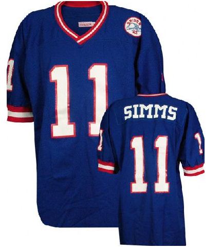 Phil Simms New York Giants blue Throwback jersey