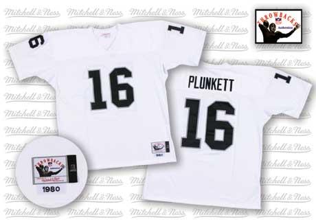 Jim Plunkett Las Vegas Raiders white Throwback jersey