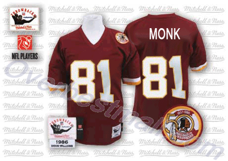 Art Monk Washington Commanders red Throwback jersey