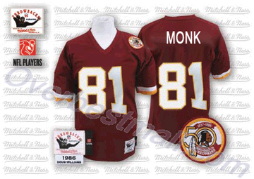 Art Monk Washington Commanders red Throwback jersey