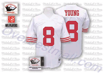 Steve Young San Francisco 49ers white jersey