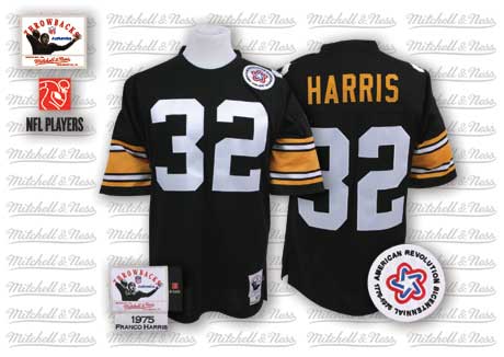 Franco Harris Pittsburgh Steelers black Throwback jersey