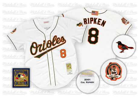 Cal Ripken Baltimore Orioles white Throwback jersey