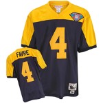 Brett Favre Green Bay Packers navy Throwback jersey