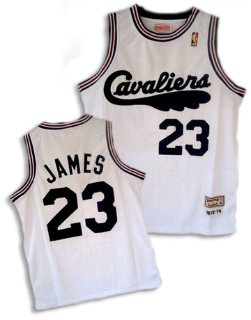 LeBron James Cleveland Cavaliers white Throwback jersey