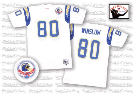 Kellen Winslow Los Angeles Chargers white Throwback jersey