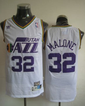 Karl Malone Utah Jazz white Throwback jersey