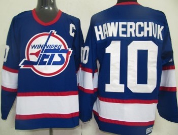 Dale Hawerchuk Winnipeg Jets navy Throwback jersey