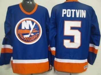 Denis Potvin New York Islanders blue Throwback jersey