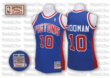 Dennis Rodman Detroit Pistons blue Throwback jersey