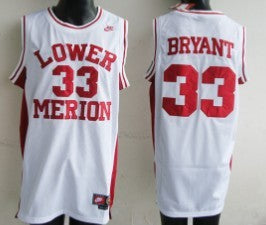 High School Kobe Bryant Lower Merion white jersey