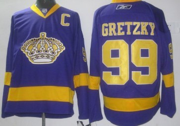Wayne Gretzky Los Angeles Kings purple jersey