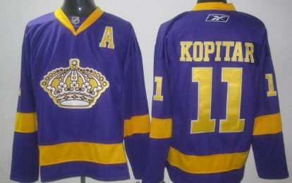 Anze Kopitar Los Angeles Kings purple jersey