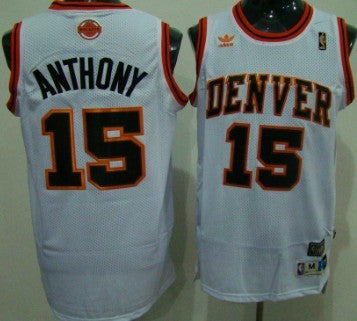 Carmelo Anthony Denver Nuggets white Throwback jersey