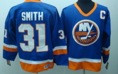 Billy Smith New York Islanders blue Throwback jersey