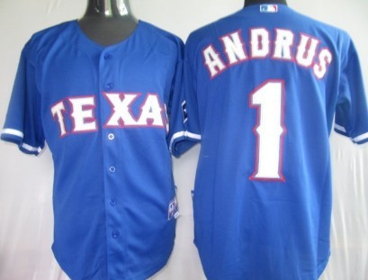 Elvis Andrus Texas Rangers blue jersey
