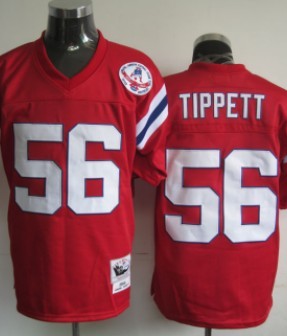 Andre Tippett New England Patriots red Throwback jersey