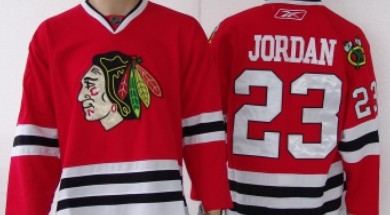 Jordan Chicago Blackhawks red jersey