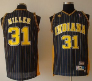 Reggie Miller Indiana Pacers navy Throwback jersey