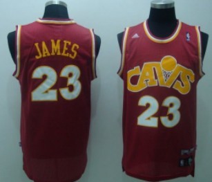 LeBron James CavFanatic Cleveland Cavaliers red Throwback jersey