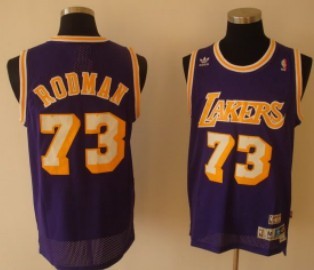 Dennis Rodman Los Angeles Lakers purple Throwback jersey