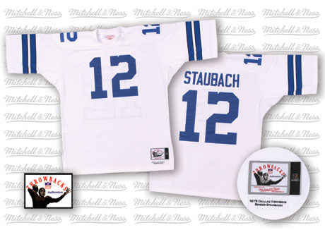 Roger Staubach Dallas Cowboys white Throwback jersey