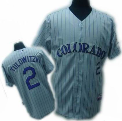 Tulowitzki Colorado Rockies grey jersey