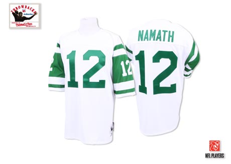 Joe Namath New York Jets white Throwback jersey