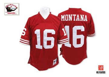 Joe Montana San Francisco 49ers red Throwback jersey