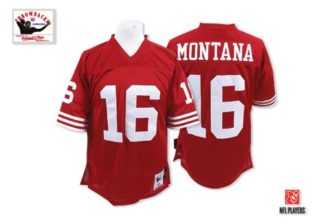 Joe Montana San Francisco 49ers red Throwback jersey