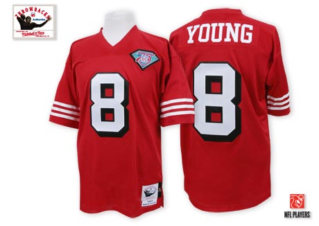 Steve Young San Francisco 49ers red Throwback jersey