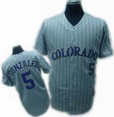 Gonzalez Colorado Rockies grey jersey