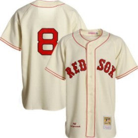 Carl Yastrzemski Boston Red Sox cream Throwback jersey
