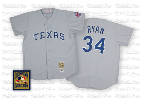 Nolan Ryan Texas Rangers grey Throwback jersey