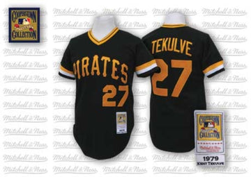 Kent Tekulve Pittsburgh Pirates black Throwback jersey