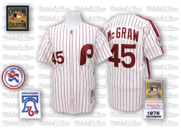 Tug McGraw Philadelphia Phillies white Throwback jersey