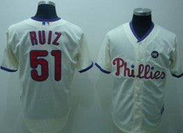 Carlos Ruiz Philadelphia Phillies cream jersey