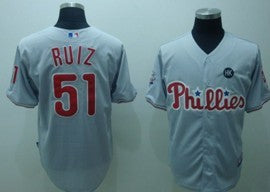 Carlos Ruiz Philadelphia Phillies grey jersey
