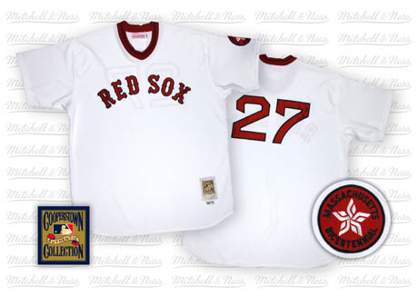 Carlton Fisk Boston Red Sox white Throwback jersey