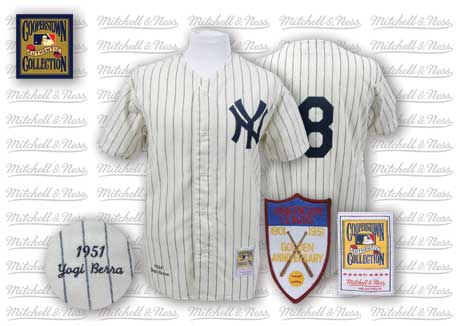 Yogi Berra New York Yankees white Throwback jersey