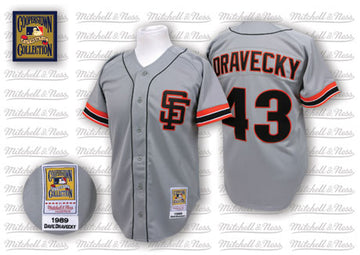 Dave Dravecky San Francisco Giants gray Throwback jersey
