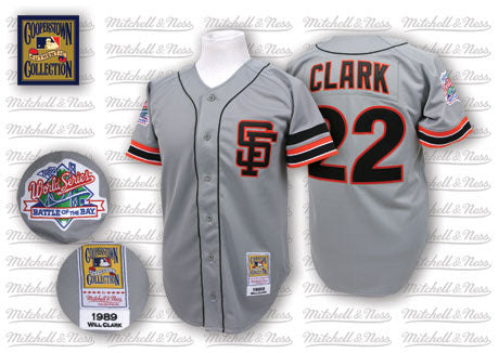 Will Clark San Francisco Giants gray Throwback jersey