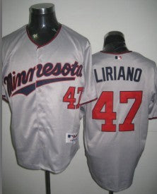Liriano Minnesota Twins gray jersey